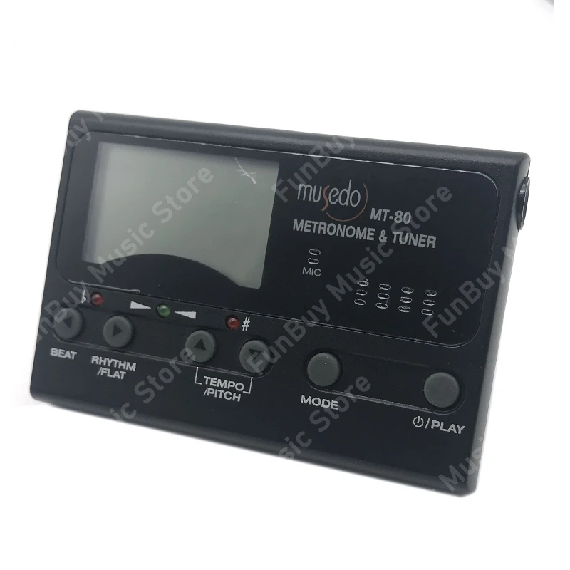 Musedo MT-80 Professional Precision LCD Guitar Metronome Tone Generator Guitar Tuner for Chromatic Gutiar Ukulele Bass Violin