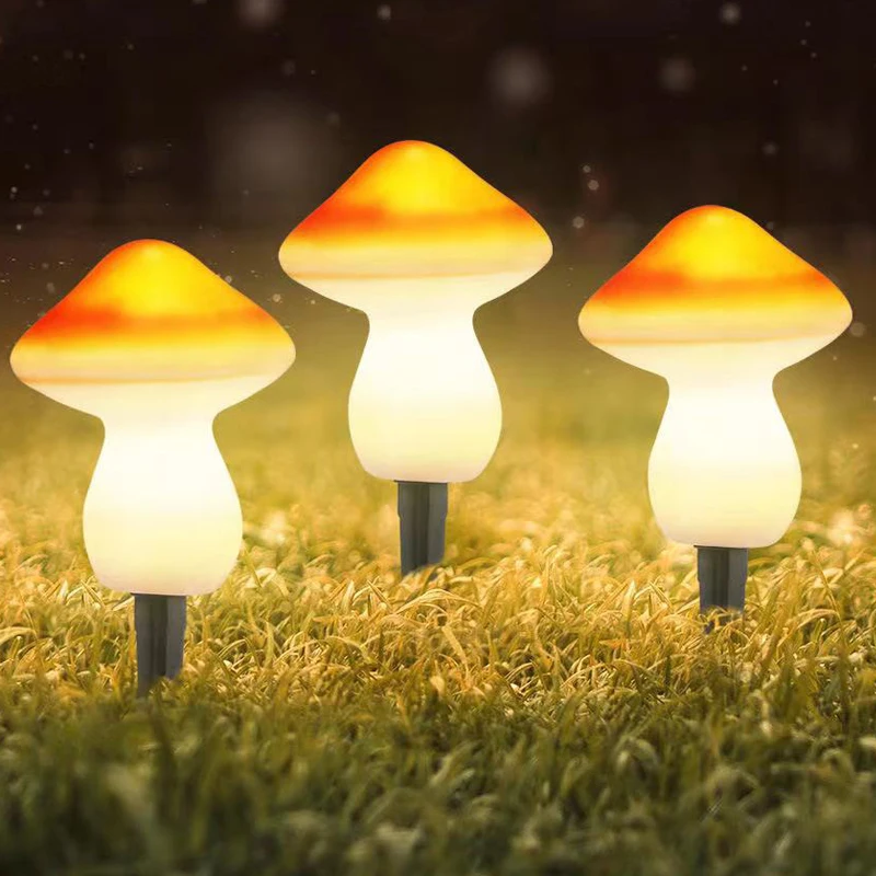 

Solar Mushroom Plug-in Night Light Lawn Light Outdoor Waterproof Ground Patio Lamp for Garden Pathway Landscape Party Decoration