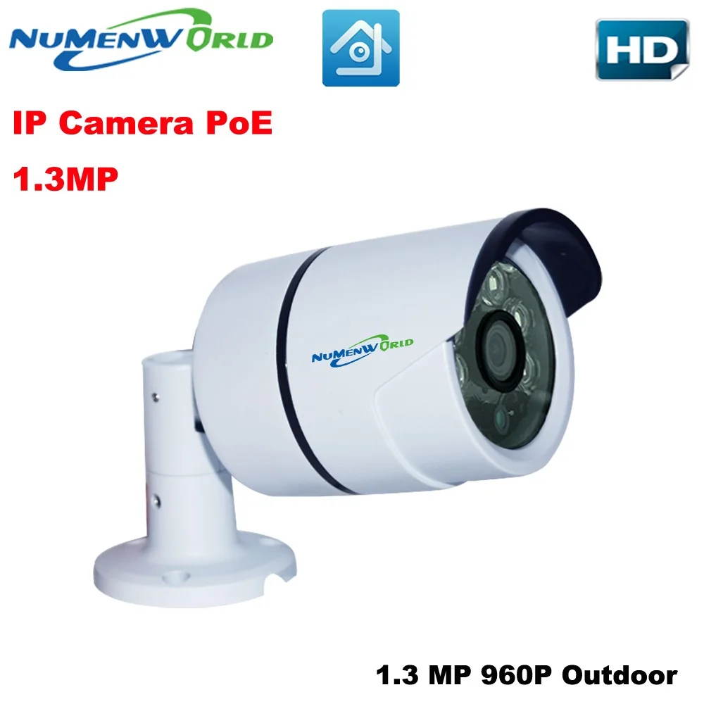 

HD IP Camera POE Outdoor 1.3MP 1280x960P Night Vision H.264 Motion Detection Email Alert Remote View Via Smart Phone/PC