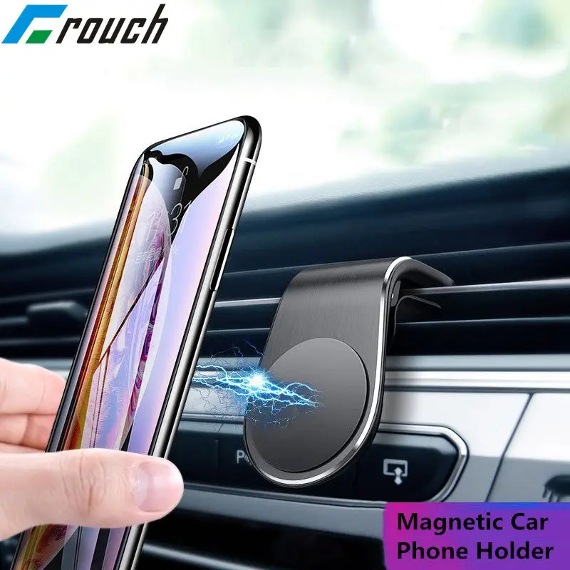 Crouch Car Phone Holder for Phone L Air Vent Mount Stand Magnetic Phone Holder for iPhone Samsung Xiaomi Phone Holder in The Car