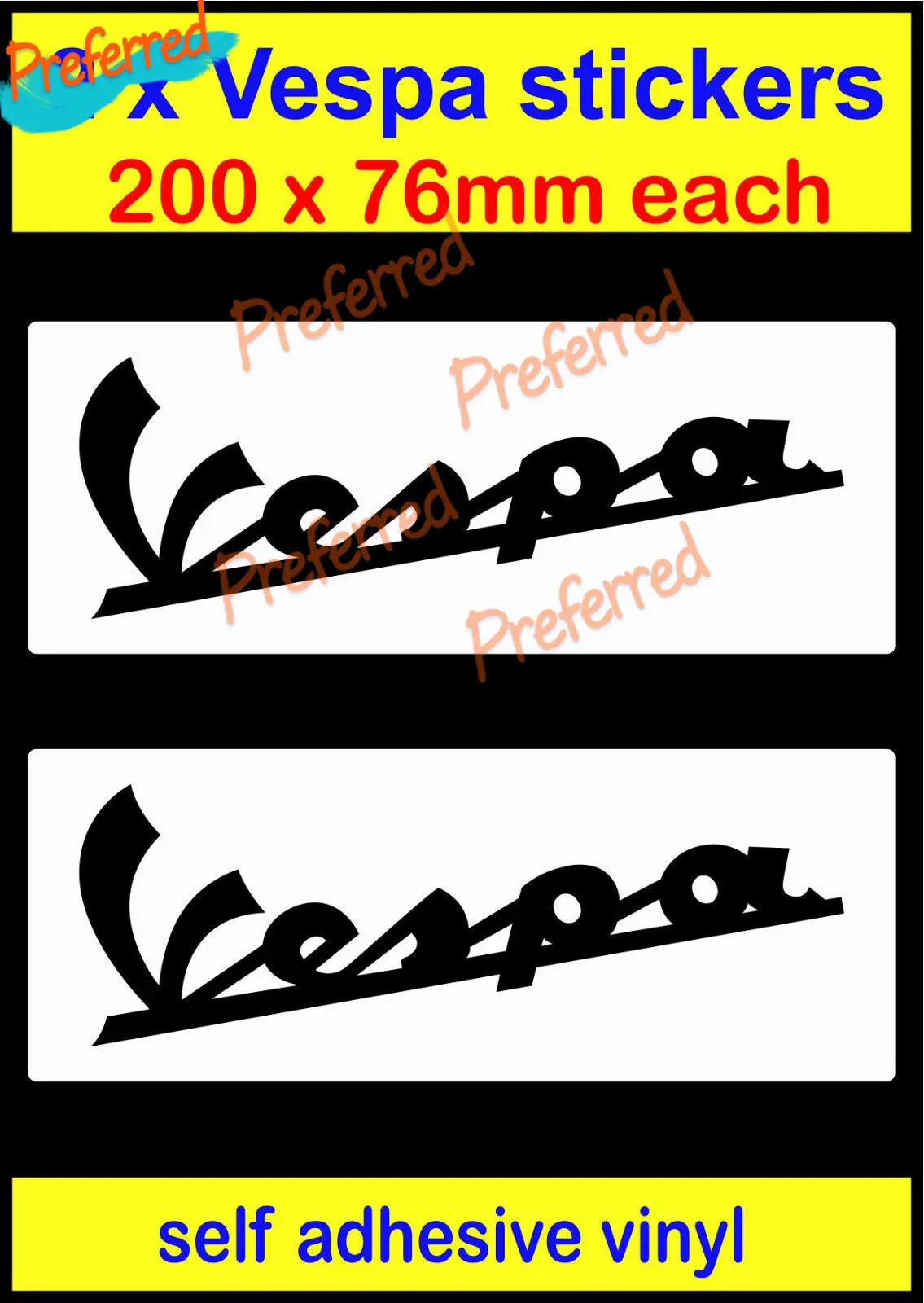 

Vespa Stickers X2 Scooter Bike The Who Mod for Decals Self Adhesive Vinyl Laptop Cover Scratches Waterproof PVC Car Sticker