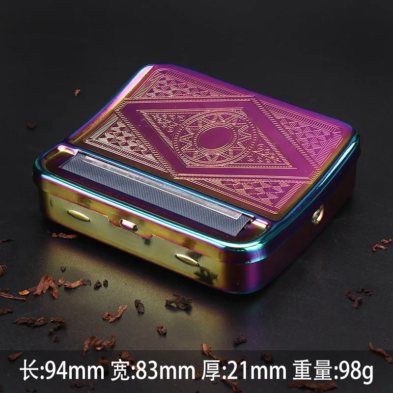 Máquina de cigarro metálica, fabricação de cigarros, manual e semiautomática, acessórios ajustáveis, máquina para fumar