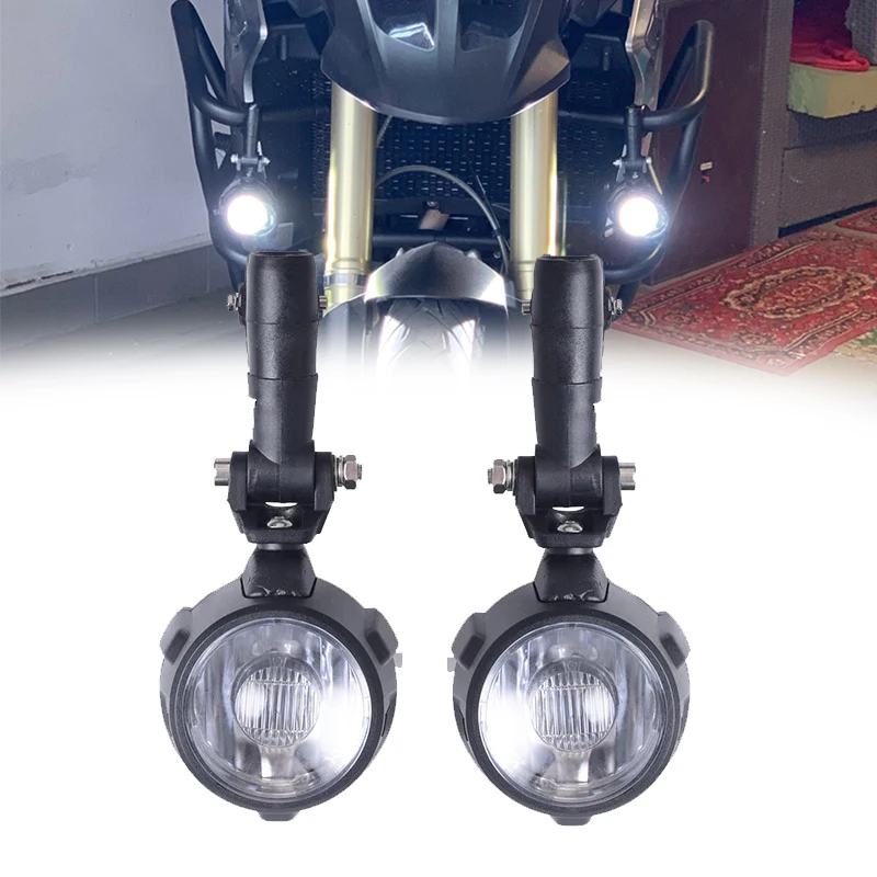 2pcs Motorcycle LED Fog Lights For BMW R1200GS ADV F800 F700 Yamaha MT07 MT09 For CRF1000L Africa Twin Kawasaki