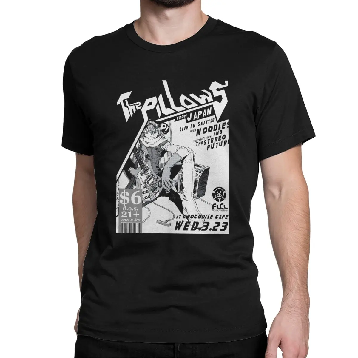 Flcl The Pillows Live Men's T Shirt Japanese Anime clothing Fooly