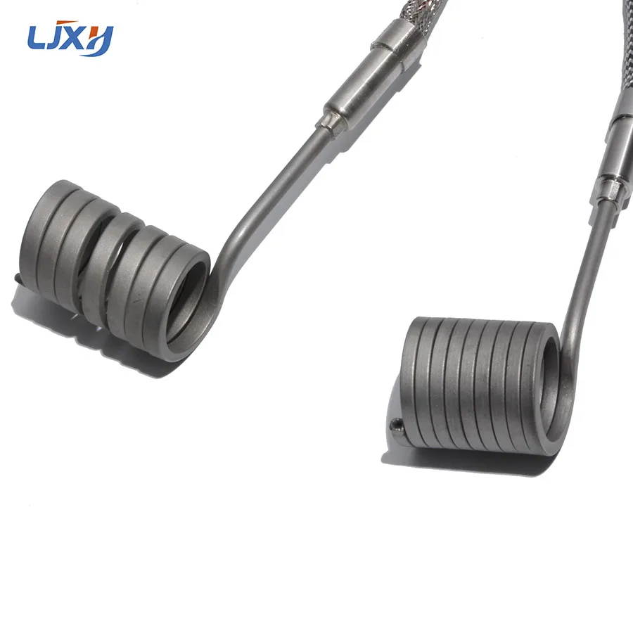 LJXH 16mm Inner Diameter Electric Hot Runner Spiral Coil Nozzle Band Heaters with K Thermocouple 3x3mm Cross-section