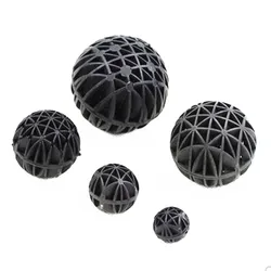 10pcs Aquarium Pond Reef Bio Black 16mm 26mm 36mm 56mm Balls Fish Tank Air Pump Canister Biochemical Cotton Filter Sponge Media