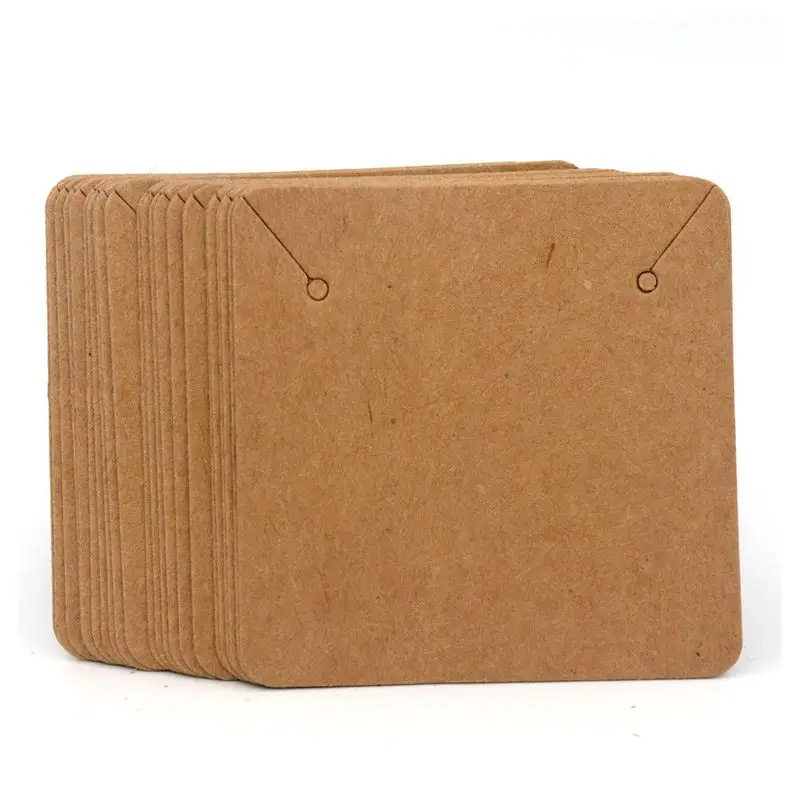 50 stücke 5*5 cm Bunte Quadratische Blank Kraft Schwarz Weiß Papier Schmuck Halskette Ohrring Karte Label Tags handgemachte DIY Zubehör – Detail 9