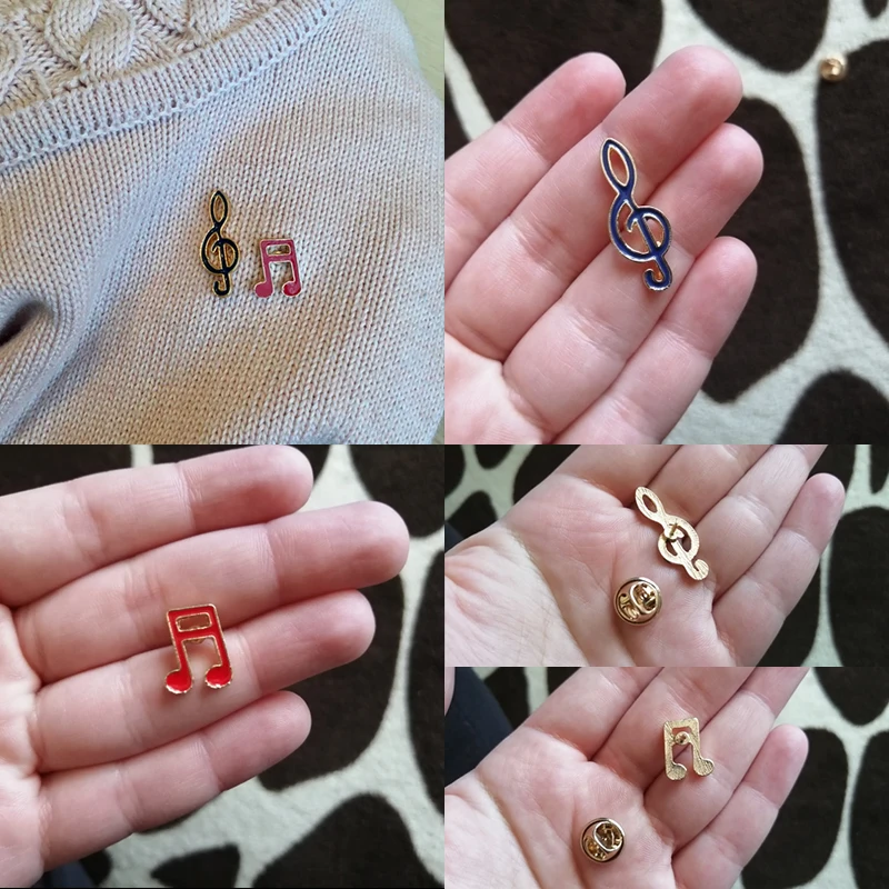 Yeah Gesture Music Note Arrow Lightning Brooch Button Pins Denim Pin Metal Badge Cartoon Fashion Jewelry Best Friends Kids Gifts