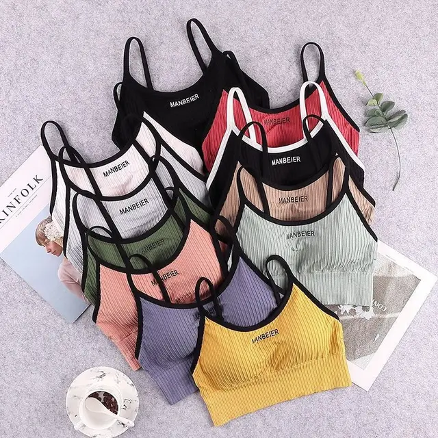 Nowy biustonosz sportowy dla kobiet Siłownia Seksowny biustonosz Crop Top Bielizna damska Bawełniana bielizna Miękki komfort Topy damskie Biustonosze dla dziewczynek