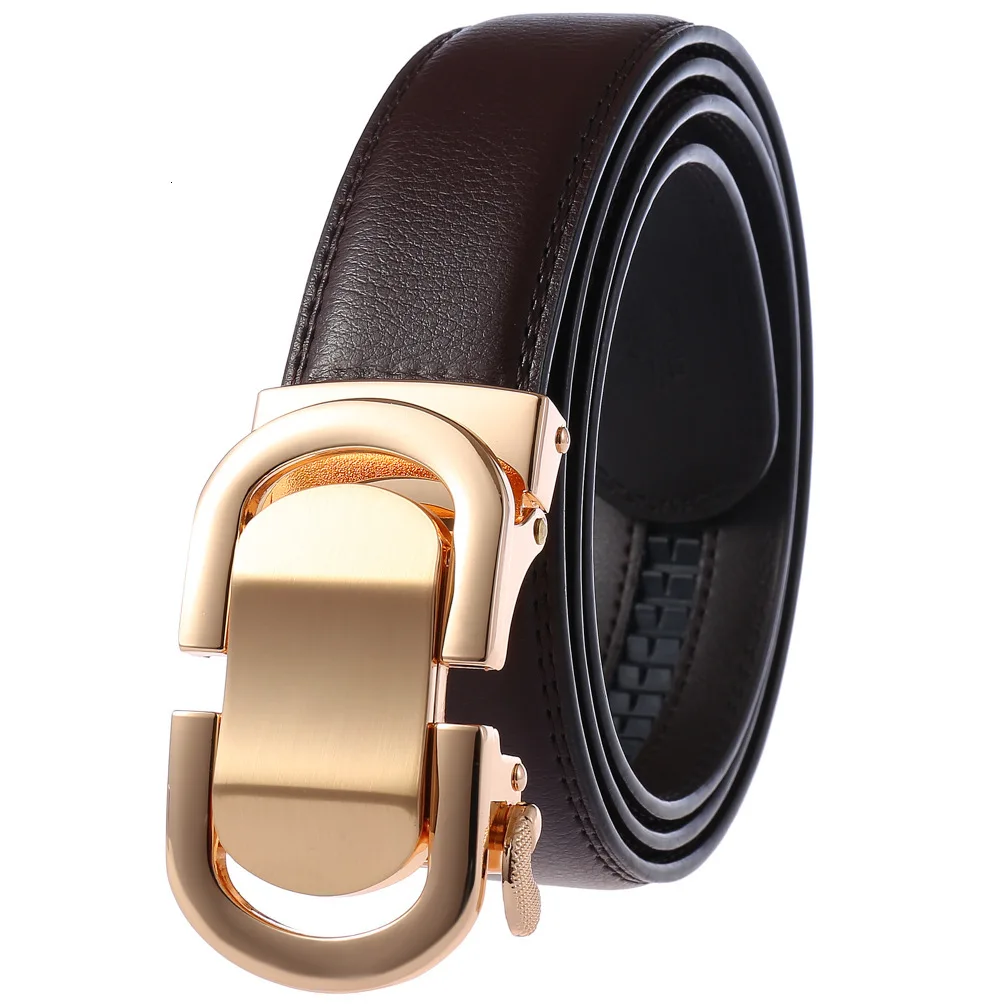 

Men Belt Male Genuine Leather Strap Belts For Men Top Quality Automatic Buckle Brand Fashion Cummerbunds Cinturon Hombre