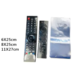 6X25CM 8X25CM 11X27CM Air Conditioner TV Remote Control Dustproof Shrink Film Protective Cover PVC Heat Shrinkable Bag 5/20Pcs