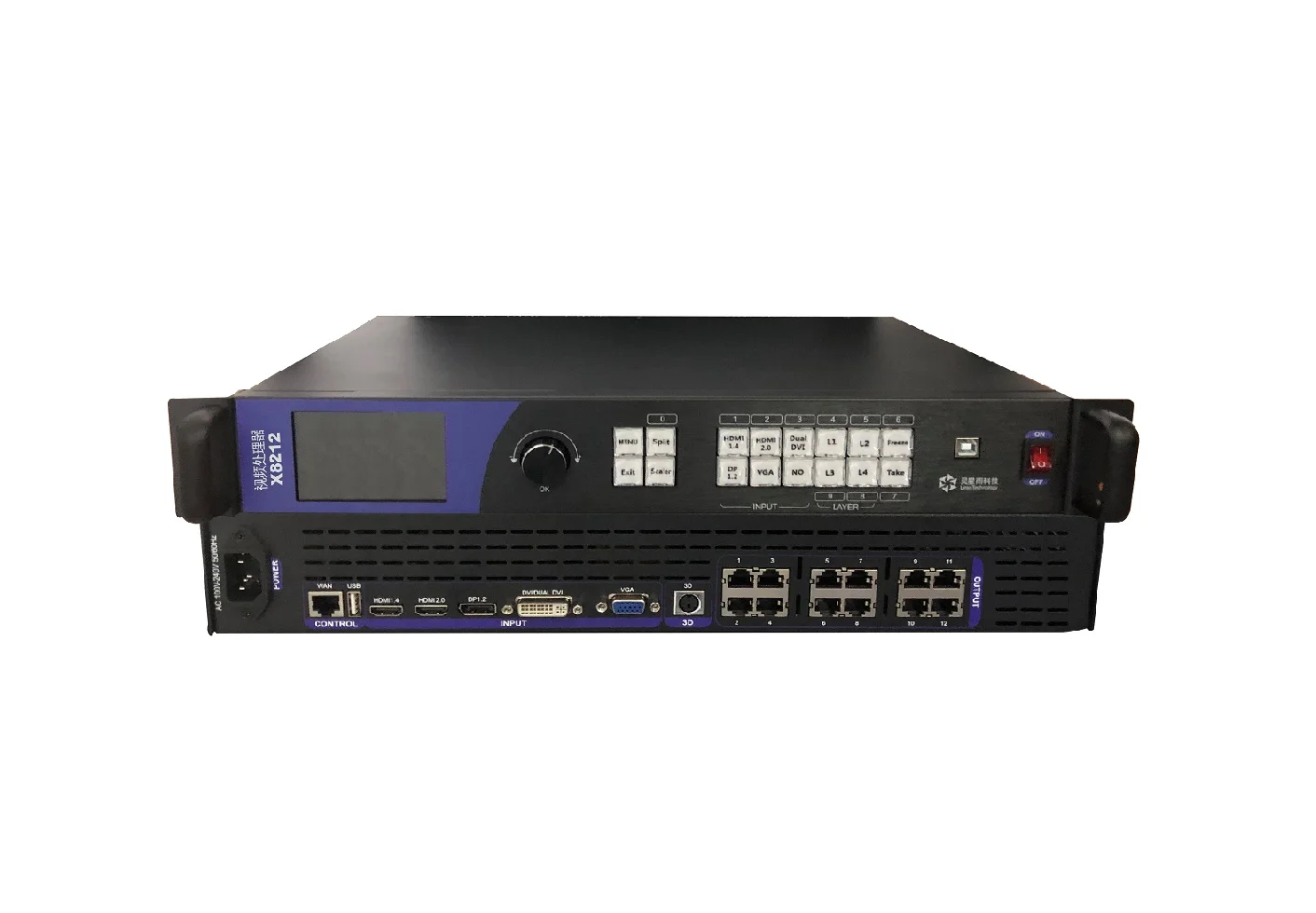 Linsn X8212 led two-in-one video processor,It supports 4K input, 120Hz/3D display, 3-window layouts and 10-bit color depth