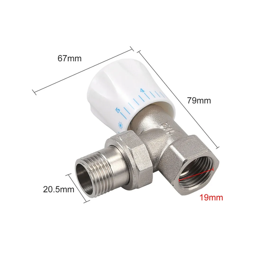 2 Thermostatic Radiator Valve 15mmx1/2