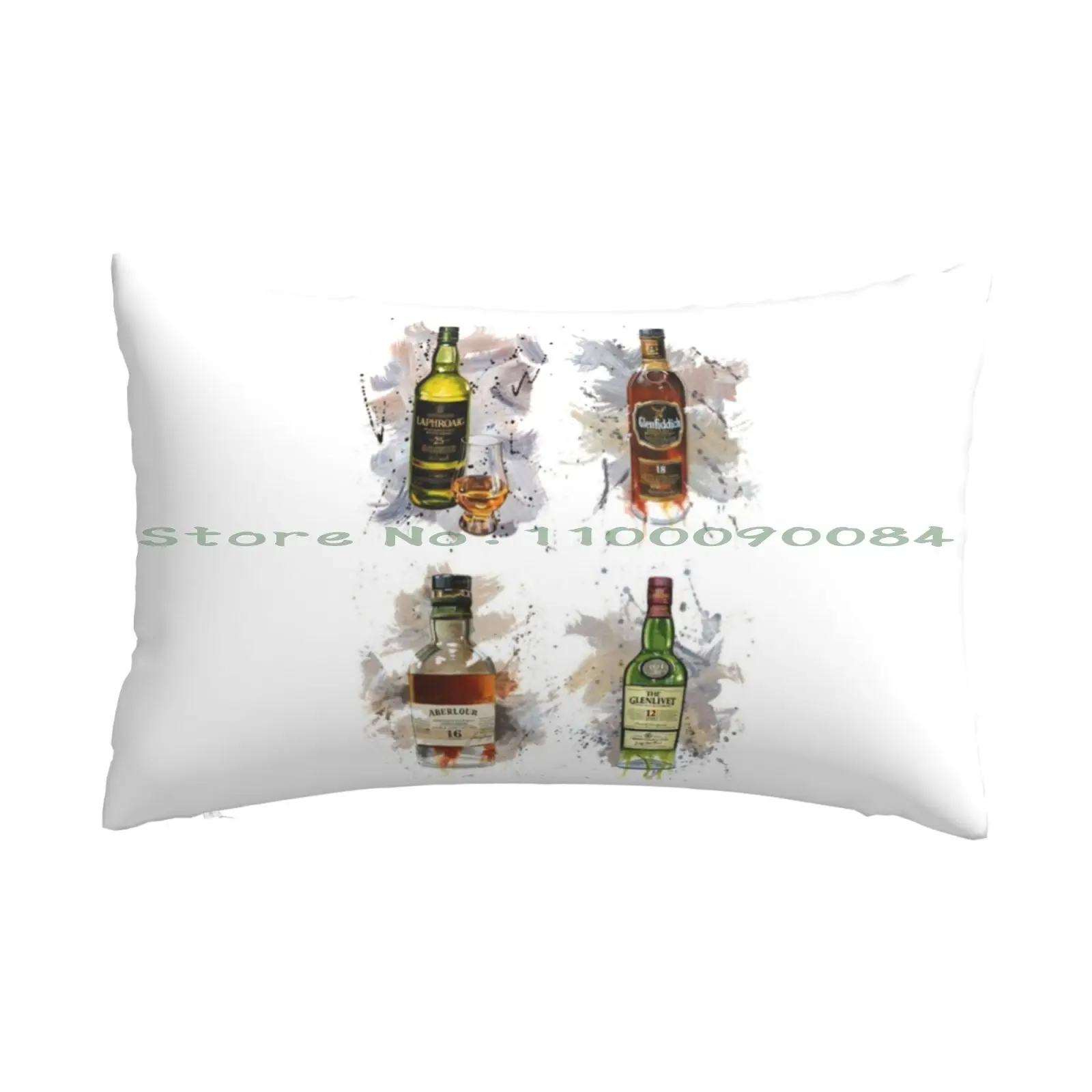 Four Scotch Whiskies Pillow Case 20x30 50*75 Sofa Bedroom Silhouette You Fingers Up Adult Rude Cool Funny Black White Hand