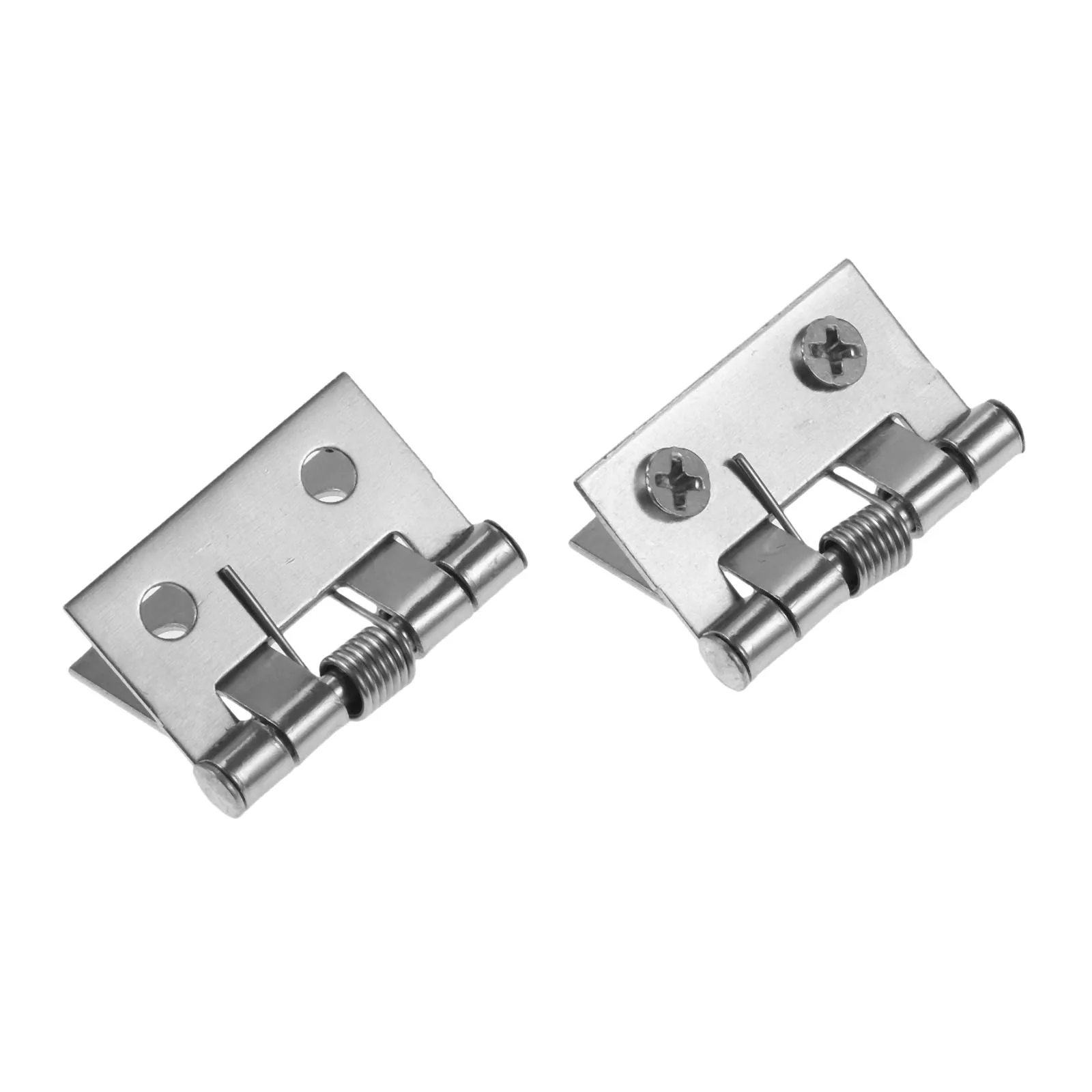 10pcs/kit Spring Hinges Stainless Steel Butt Hinge w/screws Silver 4 Holes Cabinet Drawer Door Jewelry Wood Box Decor 26*31MM