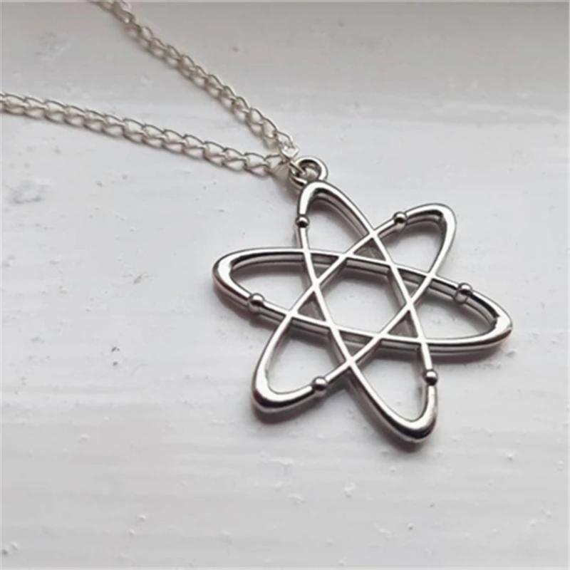 Atom Necklace Chemistry Jewelry Chemist Necklace Nuclear Jewelry Molecule Necklace Science Jewelry Physicist Gift Scientist