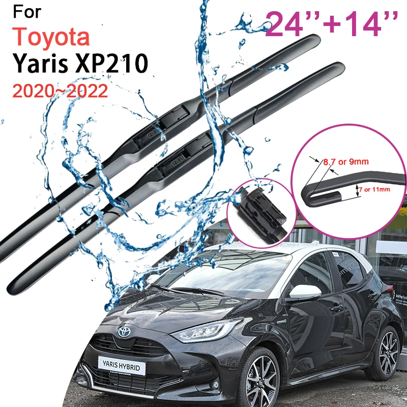 

Car Front Windshield Wiper Blade for Toyota Yaris XP210 2020 2021 2022 Frameless Silent Durable Rubber Snow Scraping Accessories