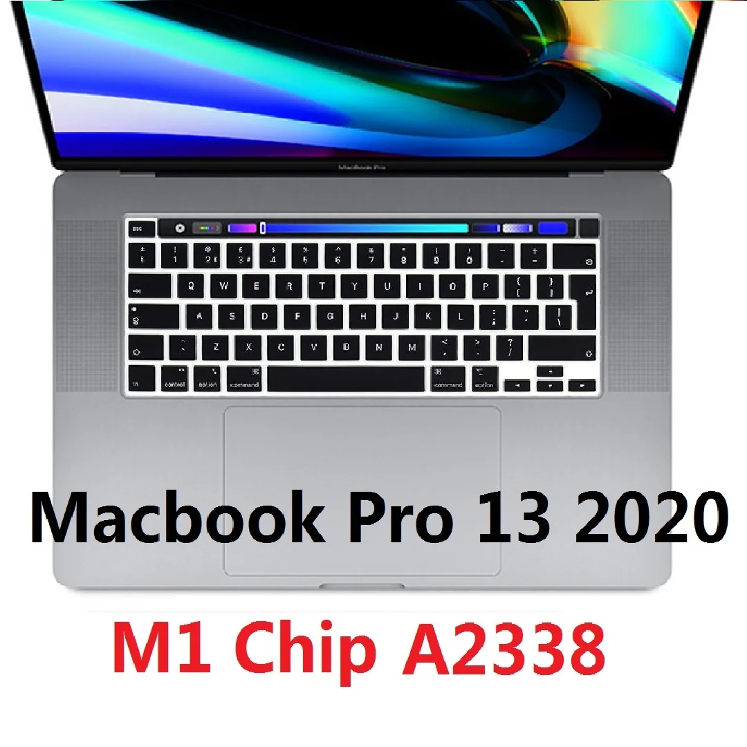 

Soft Skin for Macbook new Pro 13 2020 A2338 M1 Chip EU US Keyboard Cover Silicon Waterproof Pro 13 A2338 Keyboard Film Protector