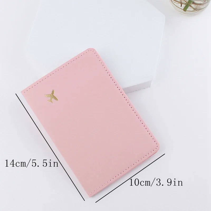 Small Airplane Passport Cover Letter Women Men Travel Wedding Passport Cover Holder Travel Case CH49