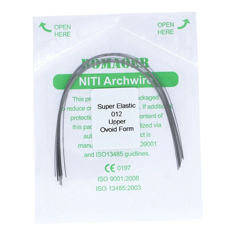 치과 교정 치과 Elastics 와이어 치과 교정 치과 Nitinol 아치 치과 재료 Super Elastic NITI Round Archwire 5 Bag