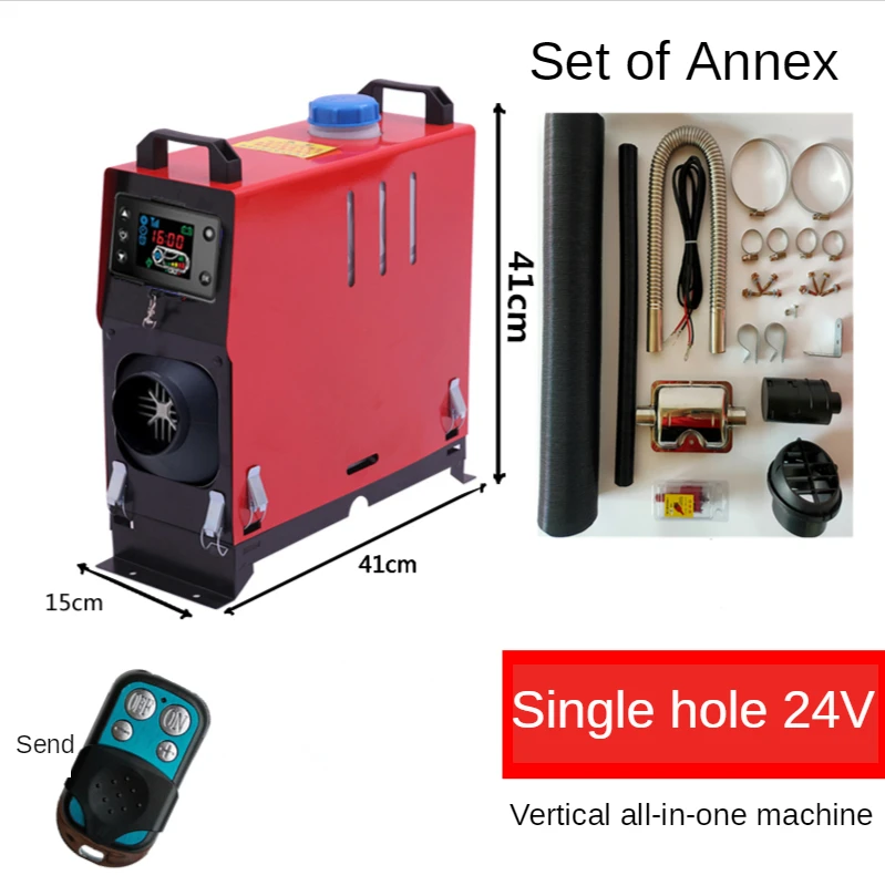 Aquecedor de ar diesel 5kw, 12v, 24v, aquecedor fixo de combustível, diesel, carro, estacionamento, saída de ar, interruptor lcd