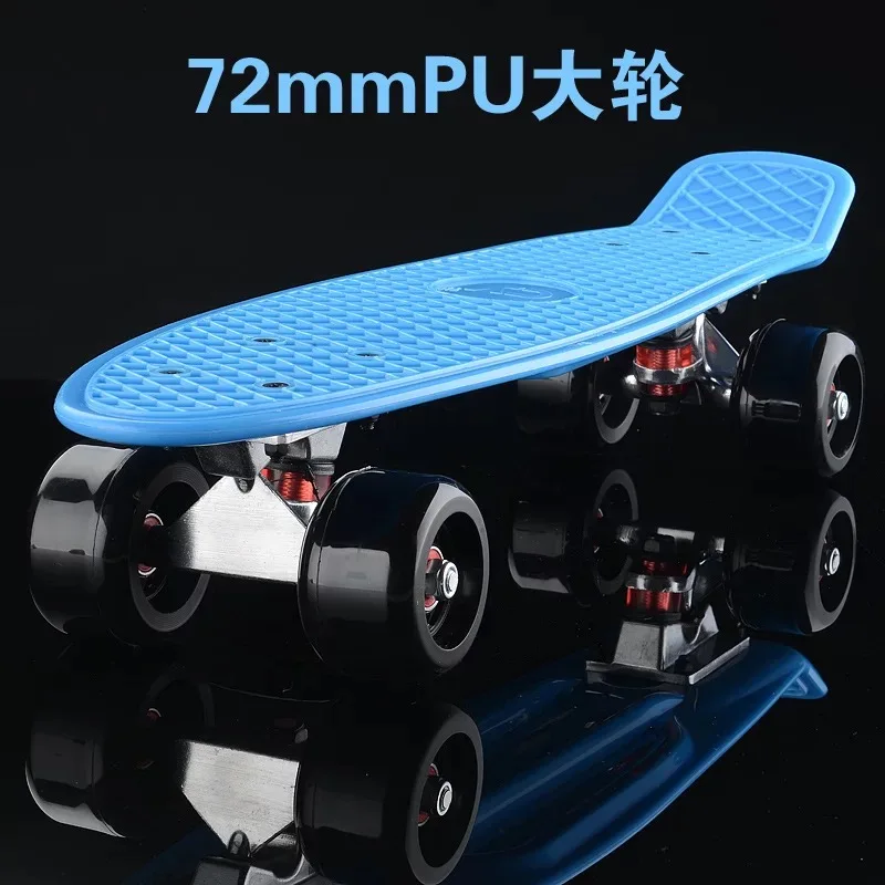 22 Inch Nhựa Ván Trượt Hoàn Thành Tàu Tuần Dương Cá Ban Con Trưởng Thành Mini Xu Ban Trẻ Em Skate Board 4 Bánh Xe Thể Thao Xe Tay Ga