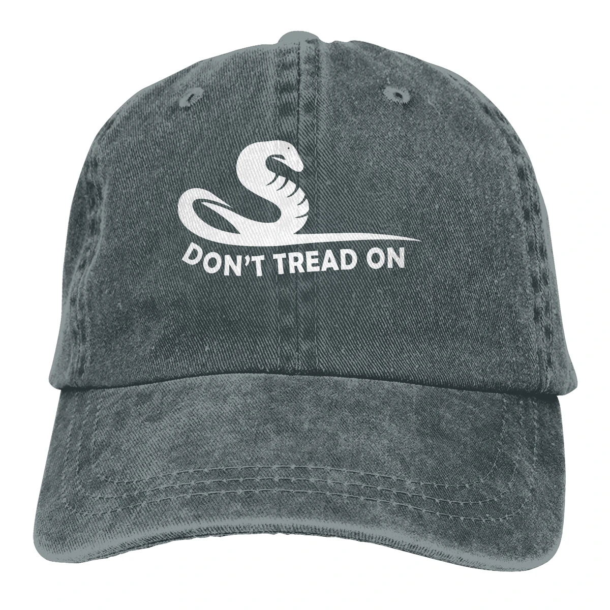 Adjustable Solid Color Baseball Cap Rattlesnake Washed Cotton Don't Tread On Me USA Sports Woman Hat