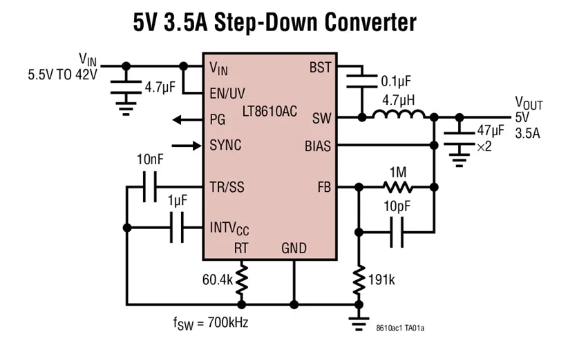 LT8610ACEMSE-1 LT8610ACIMSE-1 LT8610ACHMSE-1 LT8610 - 42V, 3.5A Synchronous Step-Down Regulator with 2.5uA Quiescent Current