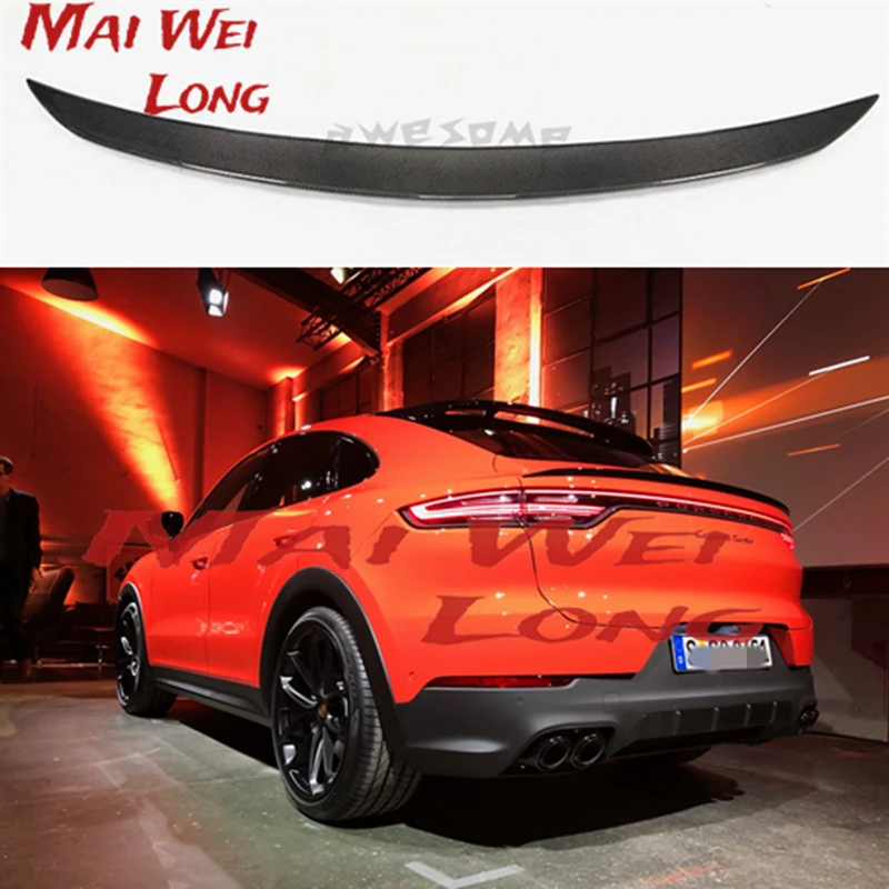 High quality Tech Style  carbon fiber rear spoiler wing for Porsche Cayenne 9Y0 coupe 2018-20 dry carbon fiber Trunk spoiler