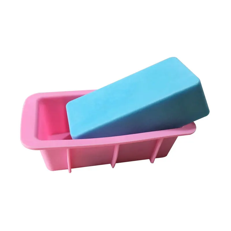 Rectangle Silicone Soap Mold DIY Bakeware Loaf Bread Baking Dish Toast Box Cheese Box Muffin Cupcake Chocolate Fondant Molds