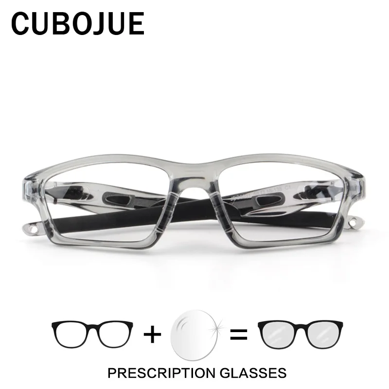 Cubojue Sports Myopia Glasses Men Eyeglasses Frame Male TR90 Prescription Spectacles Photochromic Optic Lens -100 150 200 250