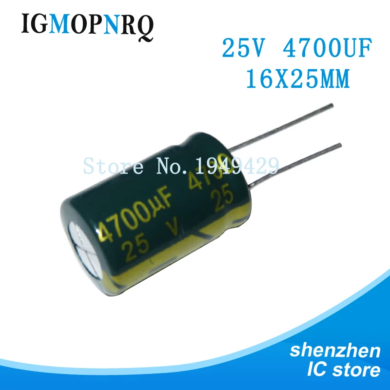 5pcs 25V4700UF 16 * 25mm 4700UF 25V 16x25 25v4700 16 * 25 Aluminum Electrolytic Capacitors