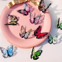 8 Color Resin Animal Butterfly Charms Beads for Jewelry Making Pendants Necklaces Cute Earrings DIY Handmade Accessories 2Pcs