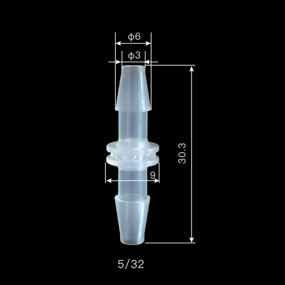Peristaltic pump Plastic hose straight joint silicone tube pagoda reducer adapter pipe butt pipe transparent PP waterproof joint