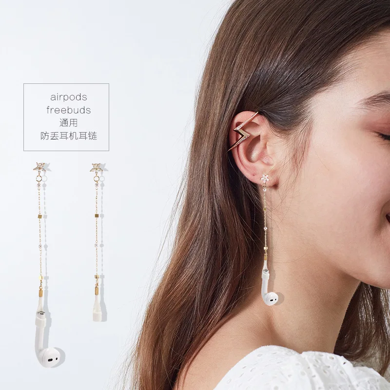 Anti-lost Holder Earphone Stand Strap for Apple iphone XS Max X XR Airpods 2/3 Pro Wireless Headphone Mount Ear Hook earring