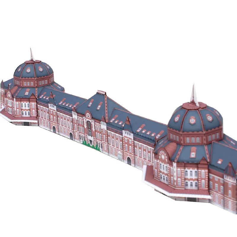 Japan Tokyo Station Hotel Mini 3D Paper Model House Papercraft DIY Art Origami Building Kids Adult Craft Toys QD-138