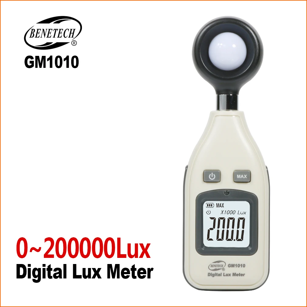 BENETECH Light Luxmeter Meters 0-20000 Lux Illuminometer Luminometer Digital Photometer Lux/FC LM Tester Light Meter Lux Tester