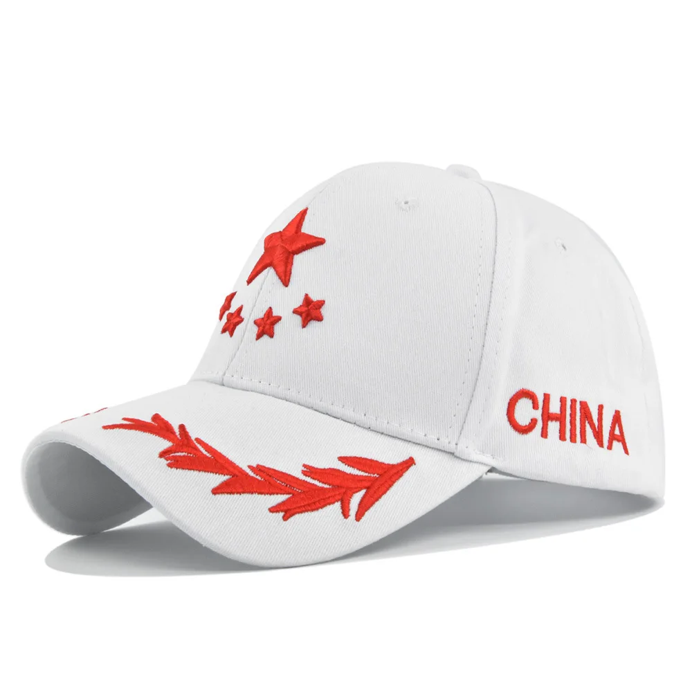 Baseball Cap Snapback Hat China flag Letters embroidery Pentagram Sun hat Spring Autumn baseball cap Hip Hop Fitted Cap