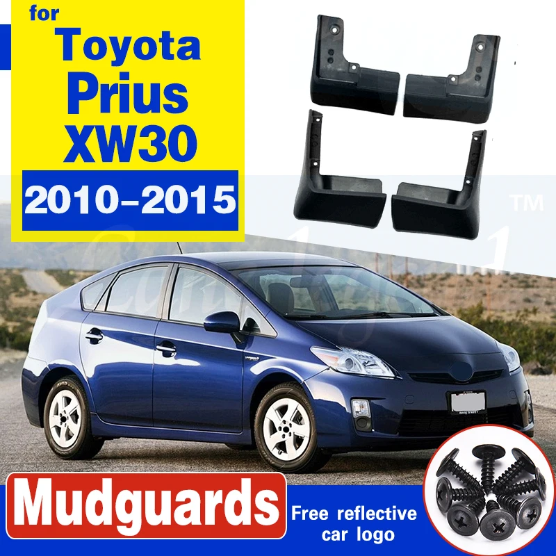 

4Pcs Set Molded TPO Mud Flaps For Toyota Prius 3 XW30 2010 - 2015 Splash Guards Mudguards Front Rear 2011 2012 2013 2014