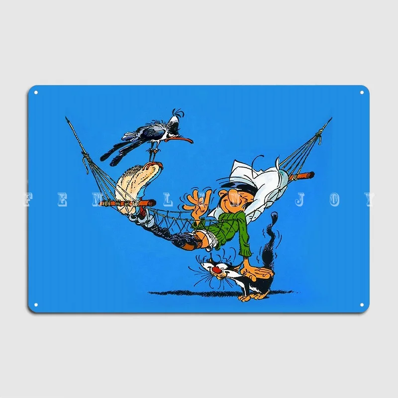 Gaston Lagaffe Guust Flater Metal Plaque Poster Cinema Kitchen Club Bar Printing Wall Plaque Tin Sign Poster