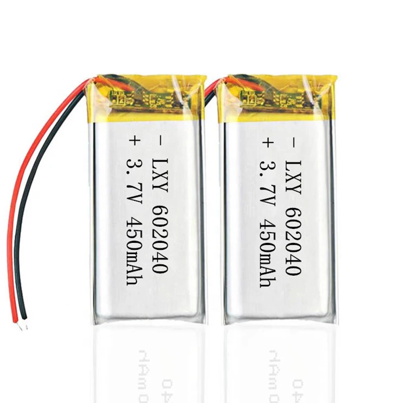 Top SELLER Hot High Quality 602040 3.7v 450mAh High Capacity Rechargeable Lithium Li-po Li-polymer Li Ion Battery