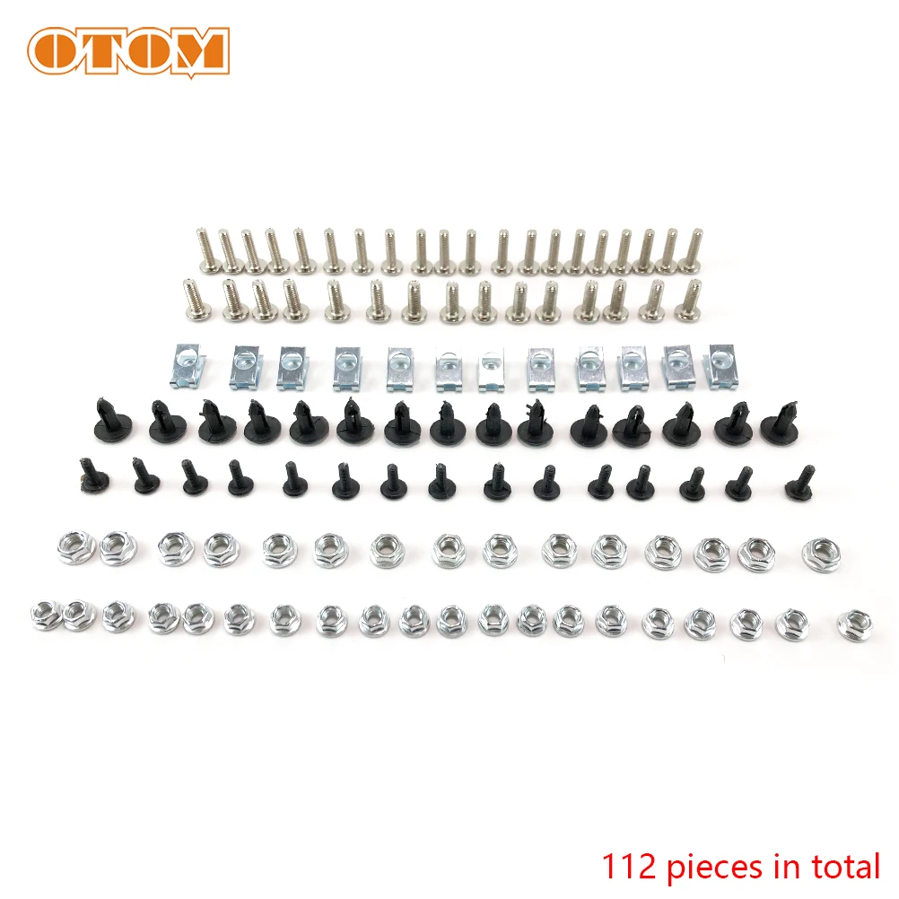 OTOM Motorcycle Large Displacement Full Vehicle Appearance Screws Fairing Bolt Fastener Clips Cap 92015-1757 For KAWASAKI ZZR600