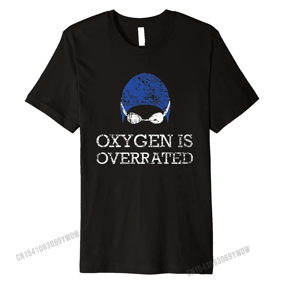 Oxygen is Overrated T-Shirt, Funny Swimming Swim Team Gift Tops Tees Popular Customized Cotton Mens T Shirt Customized