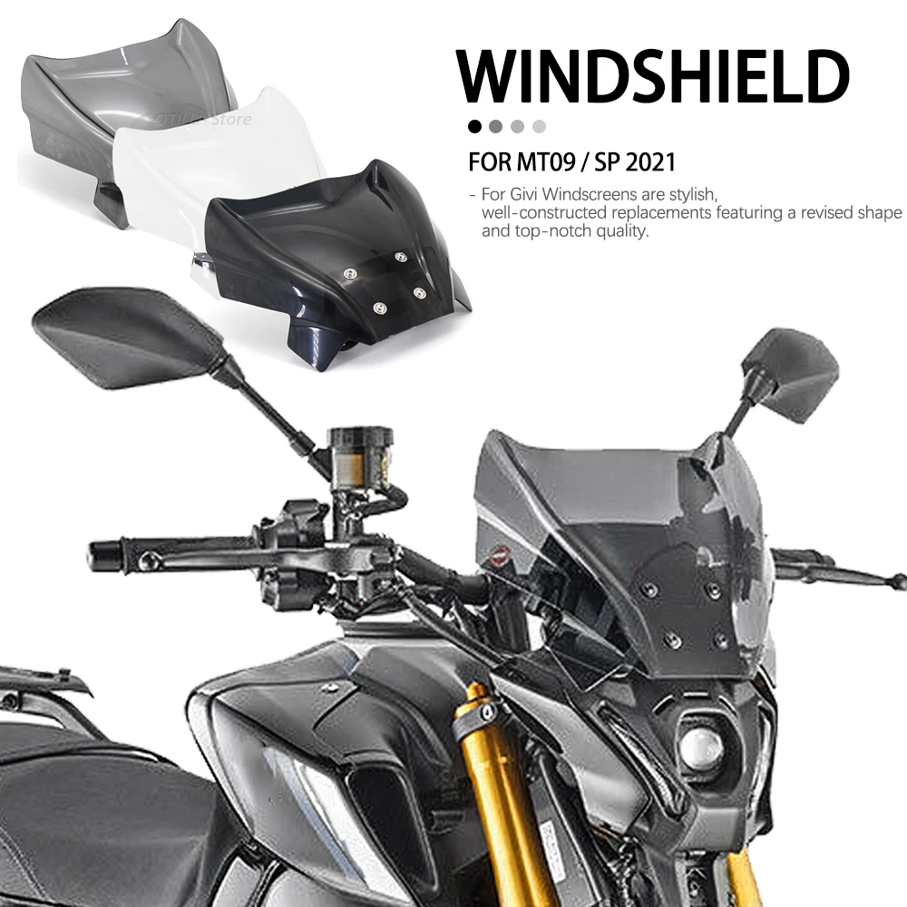 

Fits New For YAMAHA MT09 MT-09 mt09 SP 2021 Motorcycle Accessories For Givi Windshield Windscreen Kit Deflector Fairing Cover