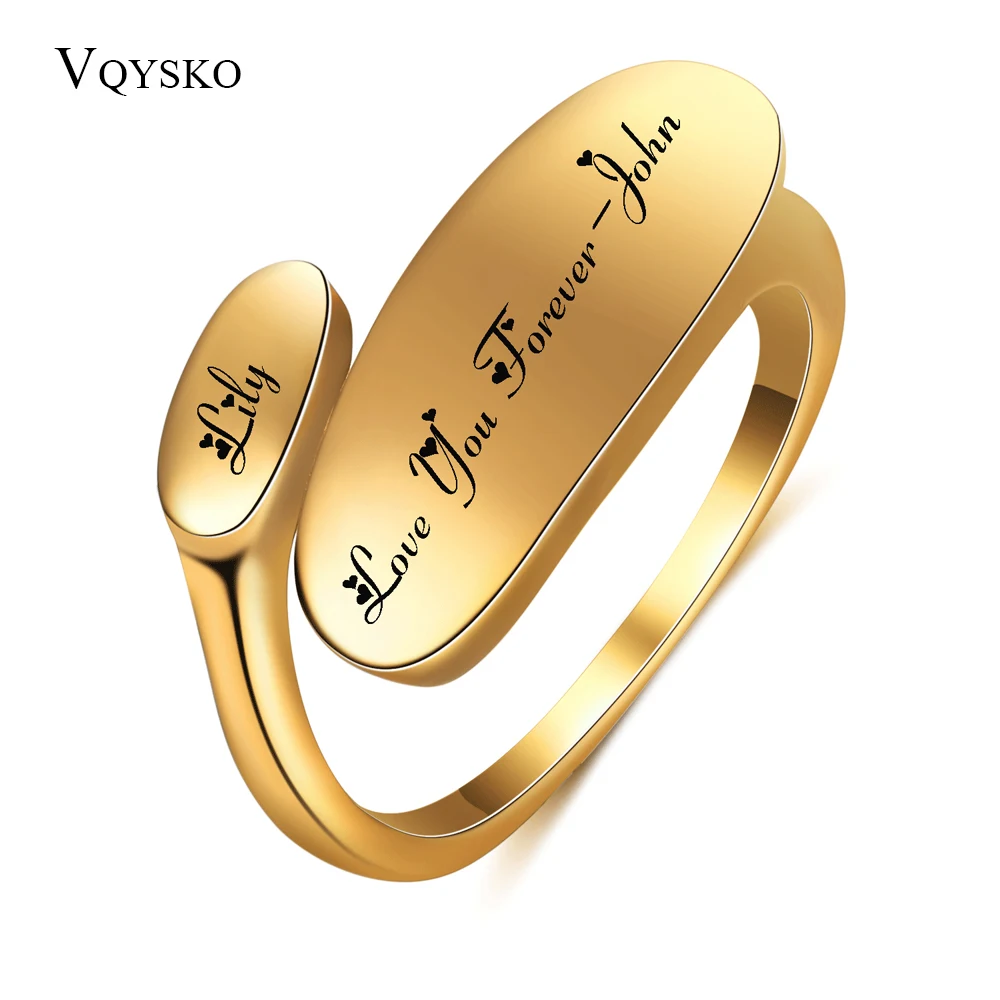 

2020 New Personalized Irregular Gold Finger Rings For Lovers Stainless Steel Plain Geometric Customize Jewelry Ring Women Men