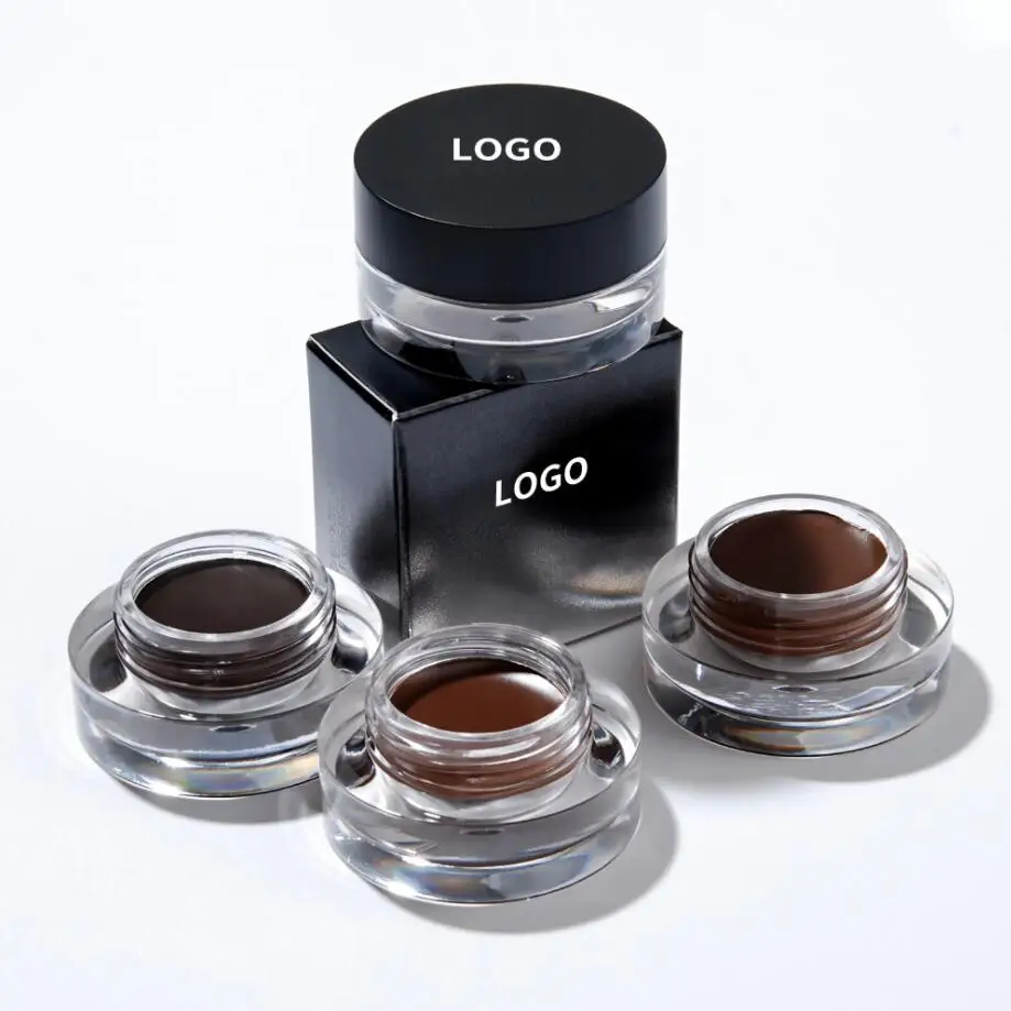 10pcs Private Label Eyebrow Pomade Wholesale Waterproof Dark Medium Brown Eye Brow Enhancers Gel Tattoo Makeup Bulk Custom Logo