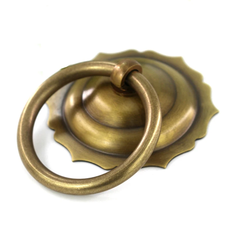 

Chinese Antique Drawer Knob Furniture Door Handle Gate Hardware Classical Wardrobe Cabinet Shoe Closet Cone Vintage Pull Ring