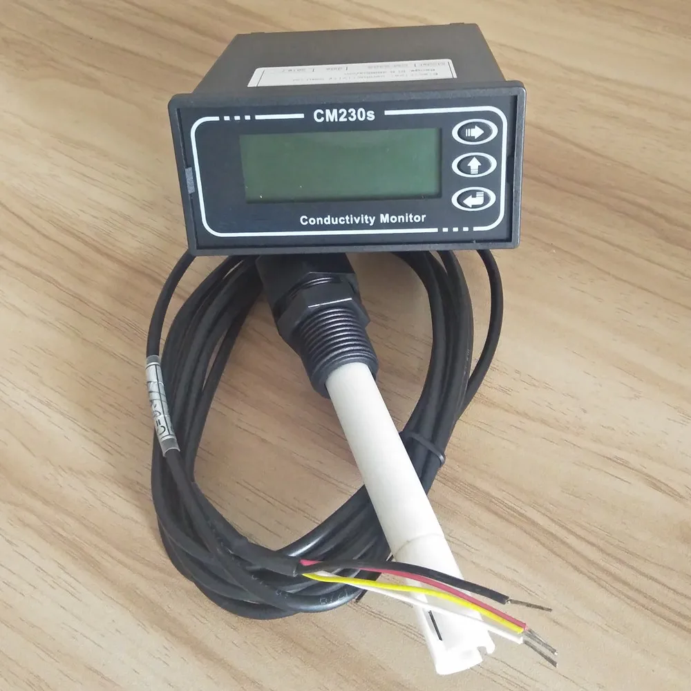 CM-230 Conductivity Monitor Tester Meter Digital Electric Conductivity Rate Detector Instrument 0-2000us/cm Error 2% Continuous