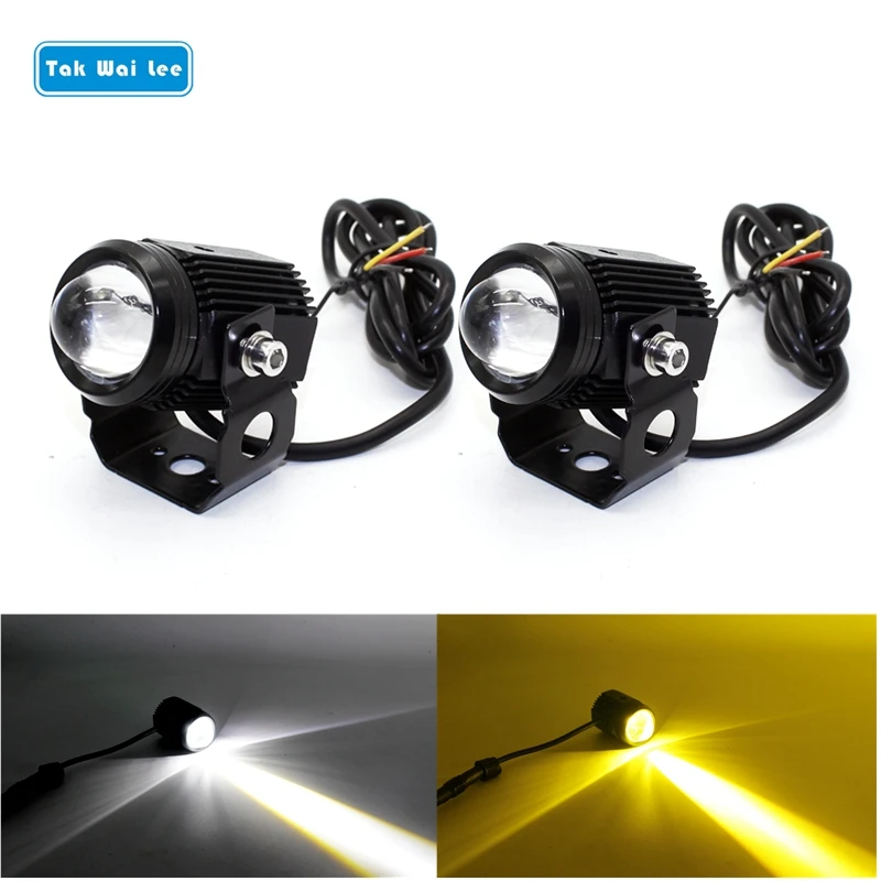 

Tak Wai Lee 2Pcs 20W LED Car White Fog Day Light Styling Source Yellow Turn Signal Lamp DC9-80V IP65 Waterproof With Mini Lens