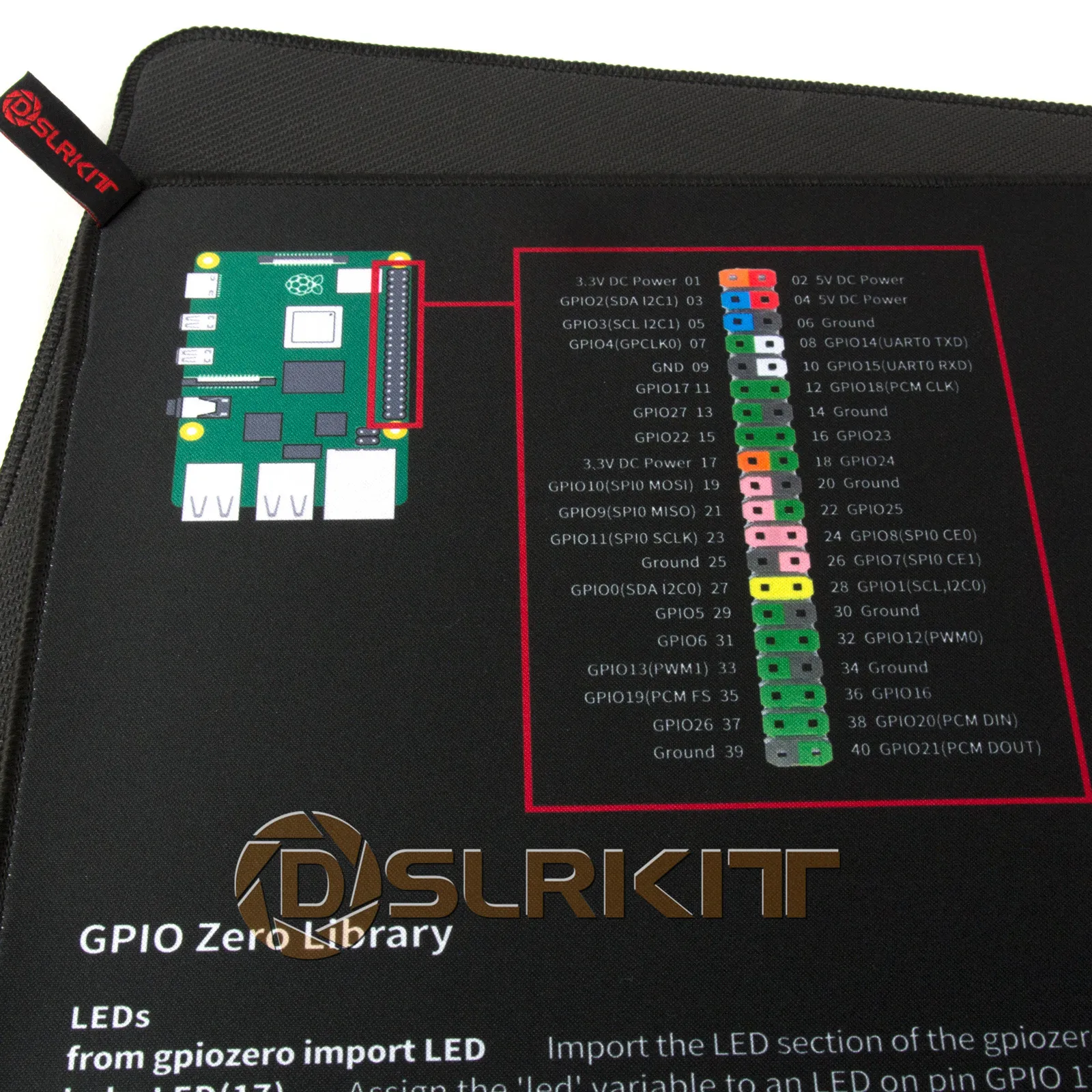 DSLRKIT 1000mm x 500mm 40x20 "tappetino per Mouse grande/XL per comandi di base Raspberry Pi guida pin GPIO